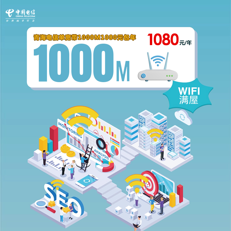 172号卡分销系统-青海电信单宽带1000M1080元包年（新）-172号卡推荐码77777777